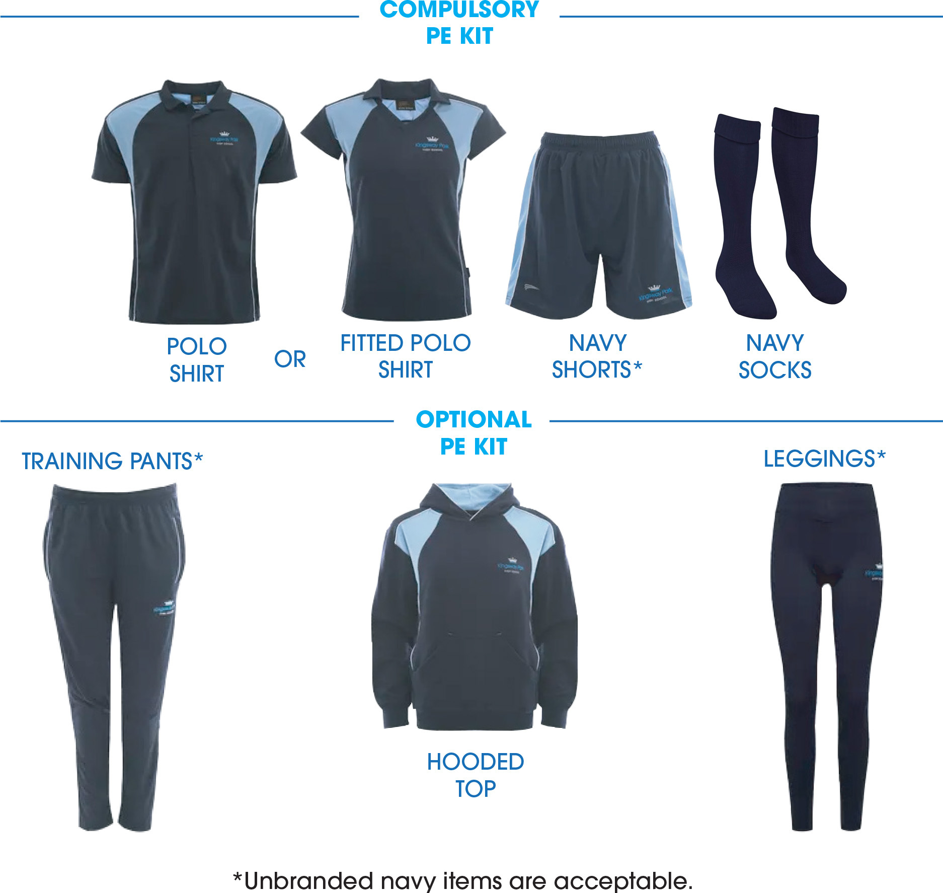 Kingsway Park High School PE Kit 2026