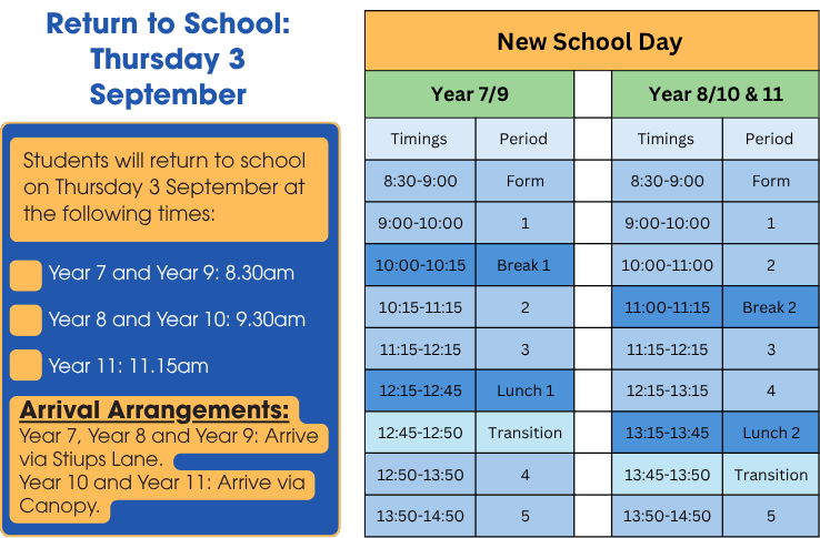 Return to School and New School Day 2026